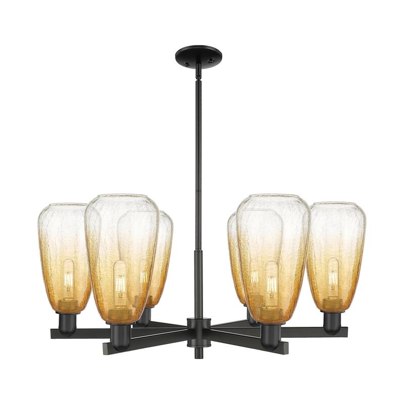 Innovations Lighting Downtown Urban - Brookhaven Almond - 6 Light 24" Stem Hung Chandelier