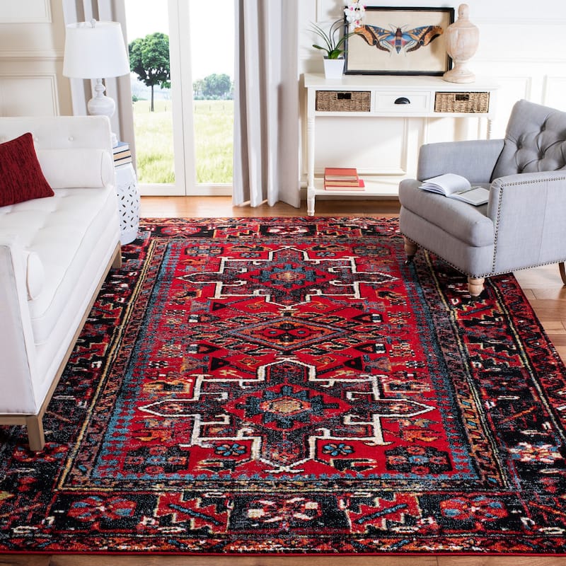 SAFAVIEH Vintage Hamadan Jaroslava Oriental Rug - 6'7" x 9' - Red/Multi