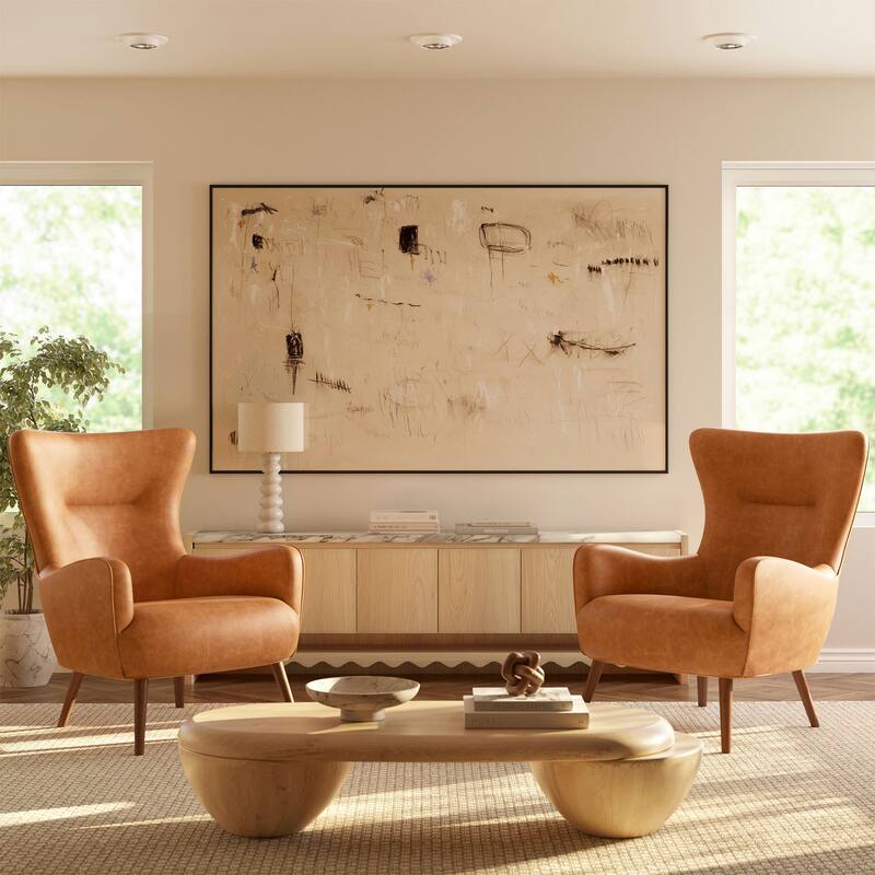 Poly & Bark Aida Lounge Chair (Set of 2) - Genuine Italian Leather