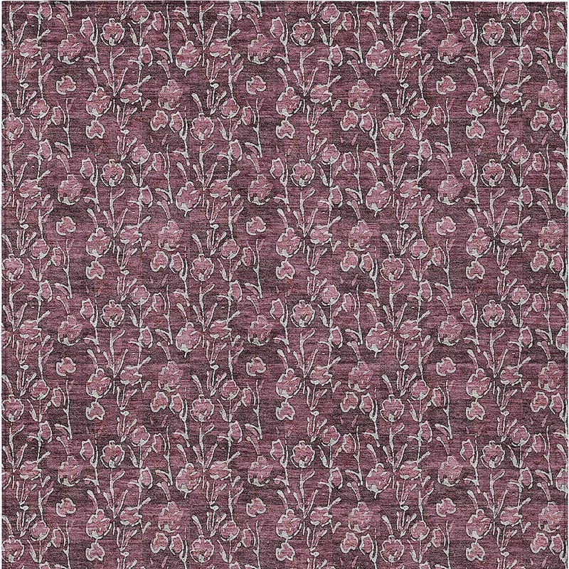 HomeRoots Floral Transitional Rectangle Outdoor Rug