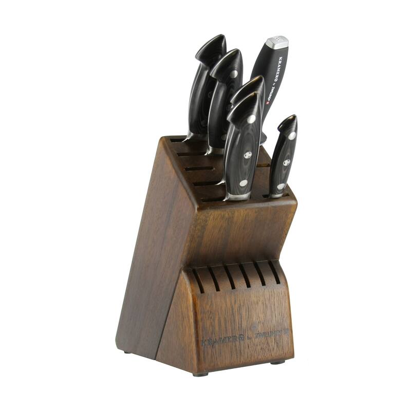 KRAMER by ZWILLING EUROLINE Damascus Collection 7-pc Knife Block Set - Black - Black - 7 Piece - 7-pc