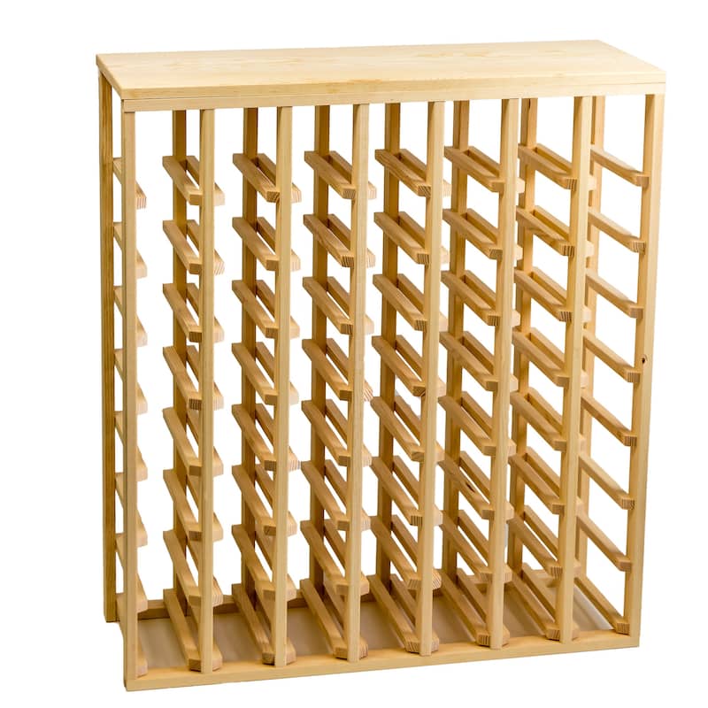 Creekside 56 Bottle Table Top Wine Rack - Pine + Clear Coat