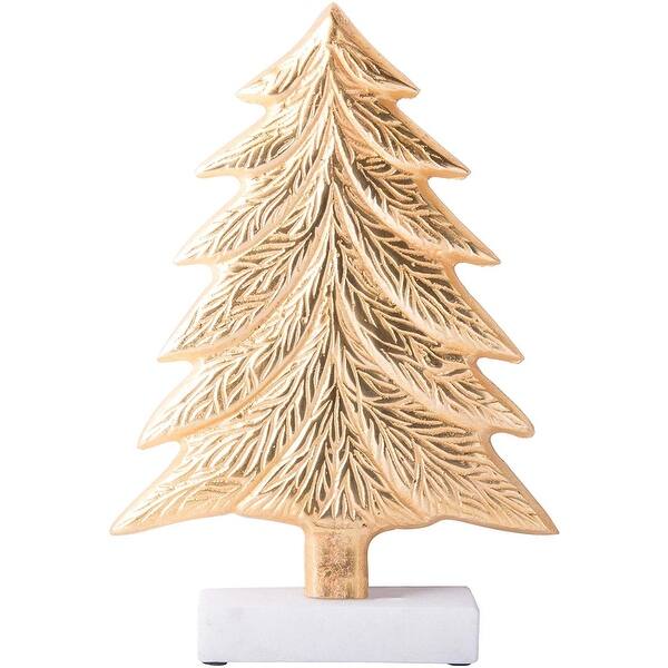 Shop Palais Essentials Christmas Tree Gold On Marble Base
