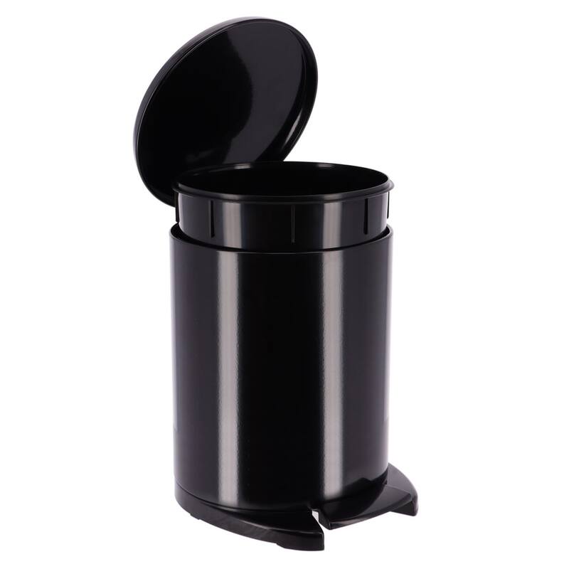 Soft Close Lid Stainless Steel Round Step Trash Can Waste Bin 6-liters -1.6-gal. - 1.6