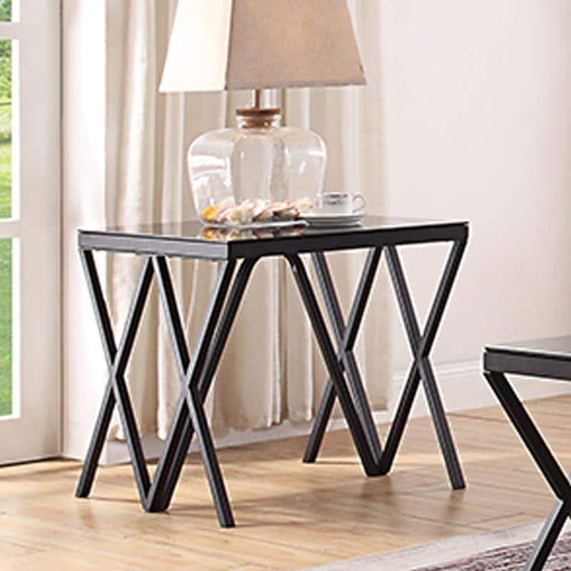 ACME Magenta End Table in Black