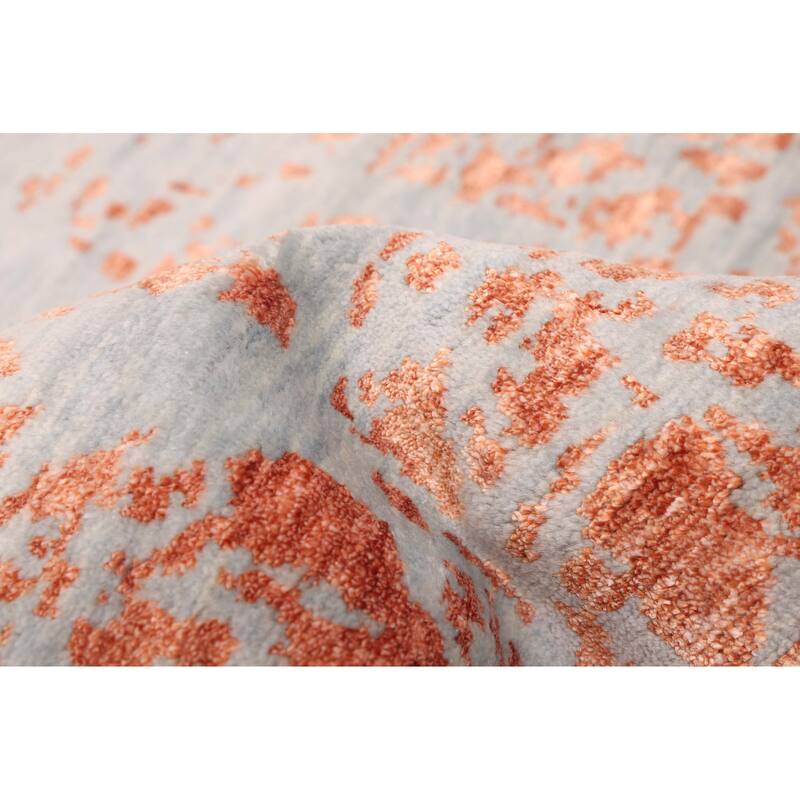 ECARPETGALLERY Hand-knotted Legacy Light Blue Silk, Wool Rug - 8'1 x 10'1