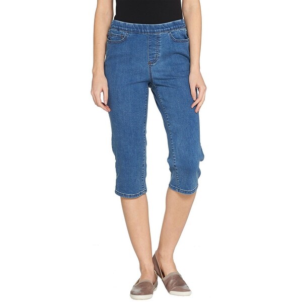 womens pull on capri jeans