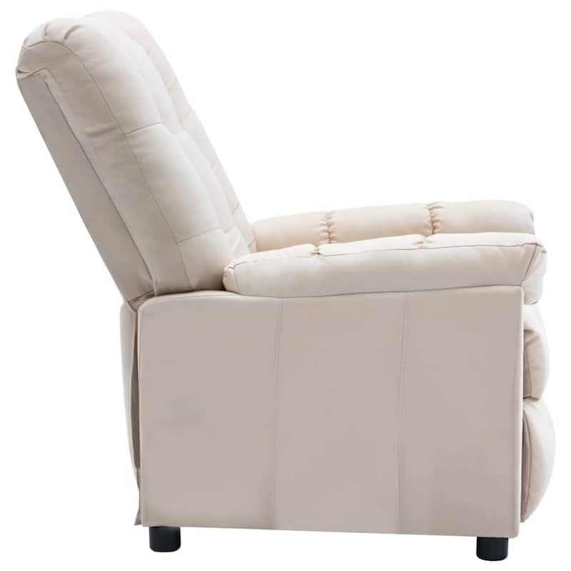 vidaXL Recliner Cream Fabric - 29.1" x 38.9" x 40.1"
