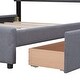 preview thumbnail 13 of 12, Queen Size Murphy Bed Wall Bed w/ Drawer & a set of Sockets & USB Ports, Pulley Structure Design for Kids Teens Adults,Dark Gray