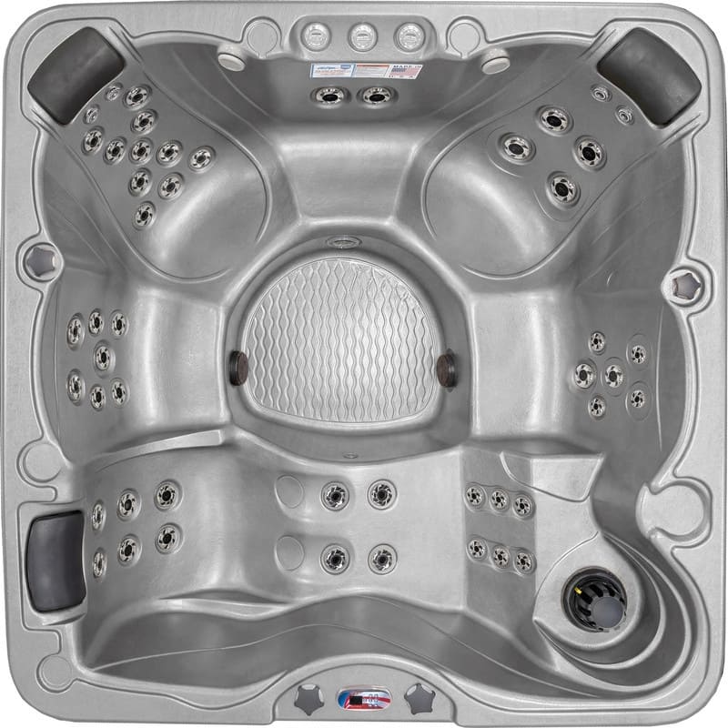 American Spas 6-Person 56-Jet Premium Acrylic Lounge Spa Standard Hot Tub with Sound System and LED Waterfall