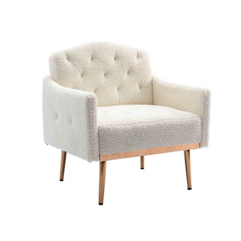 Tufted Decorative Fabric Armchair