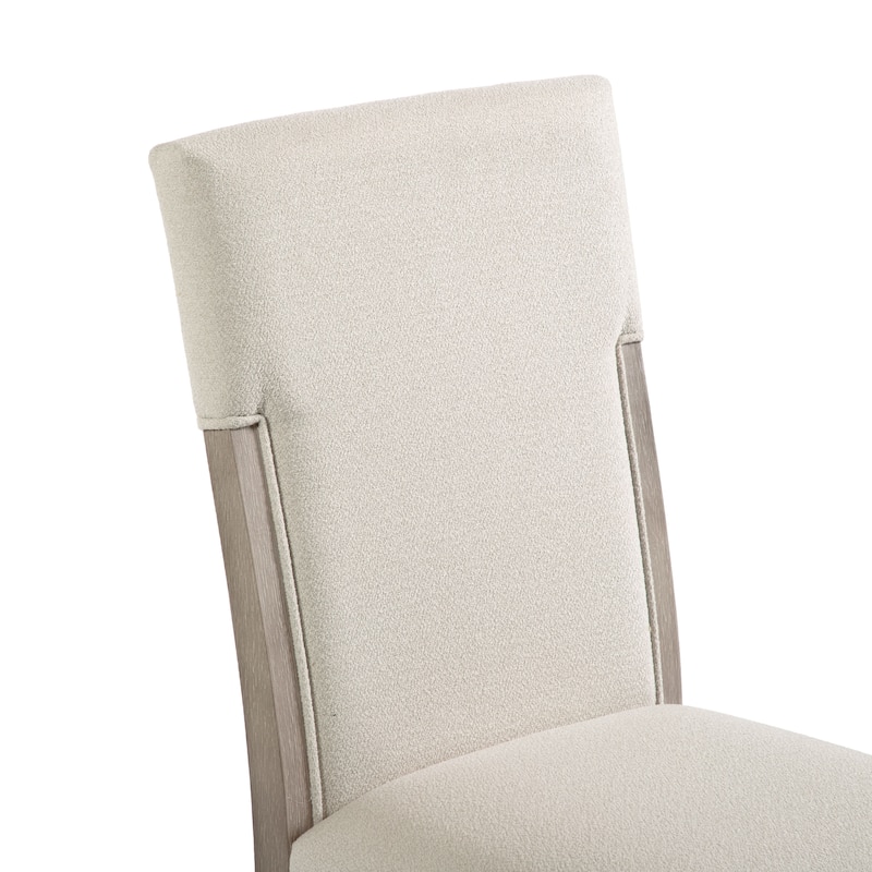 Furniture of America Yetaria Modern Farmhouse Natural Wood Upholstered Side Chair (Set of 2)
