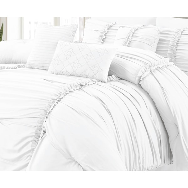 Luxury Ultra Soft Goose Down Alternative Solid Comforter Set