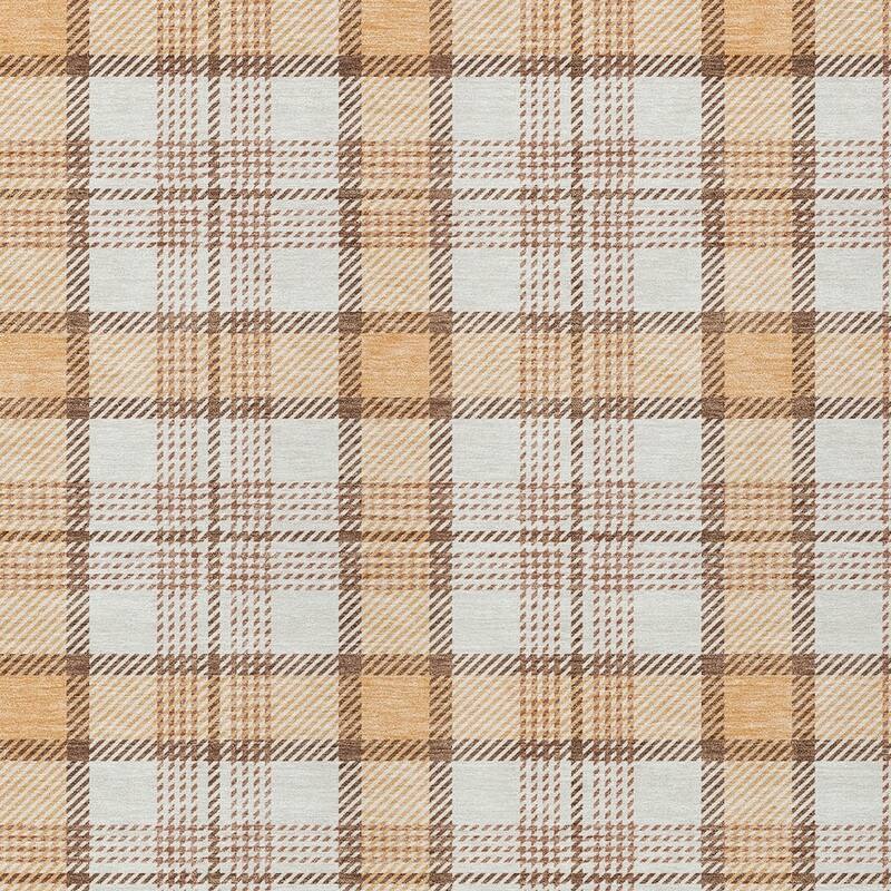 HomeRoots Plaid Transitional Rectangle Outdoor Rug