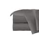 Pointehaven 410 Thread Count Cotton Oversized Bed Sheet Set - Queen - Medium Gray