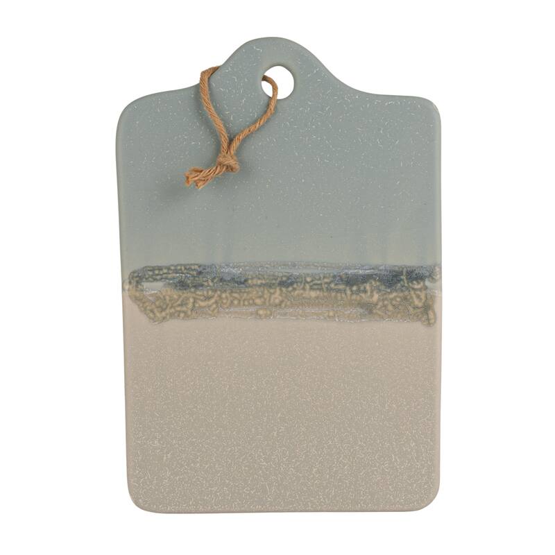 Stoneware Cheese Serving Board with Jute Tie - 13.75" L x 7.75" W