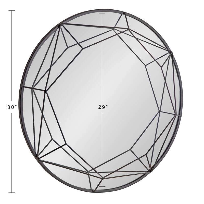 Kate and Laurel Keyleigh Round Metal Framed Wall Mirror