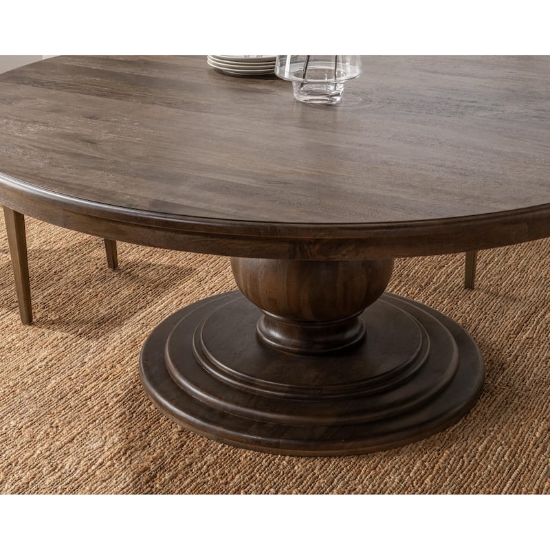 Classic Home Brookside 72" Mango Wood Round Dining Table