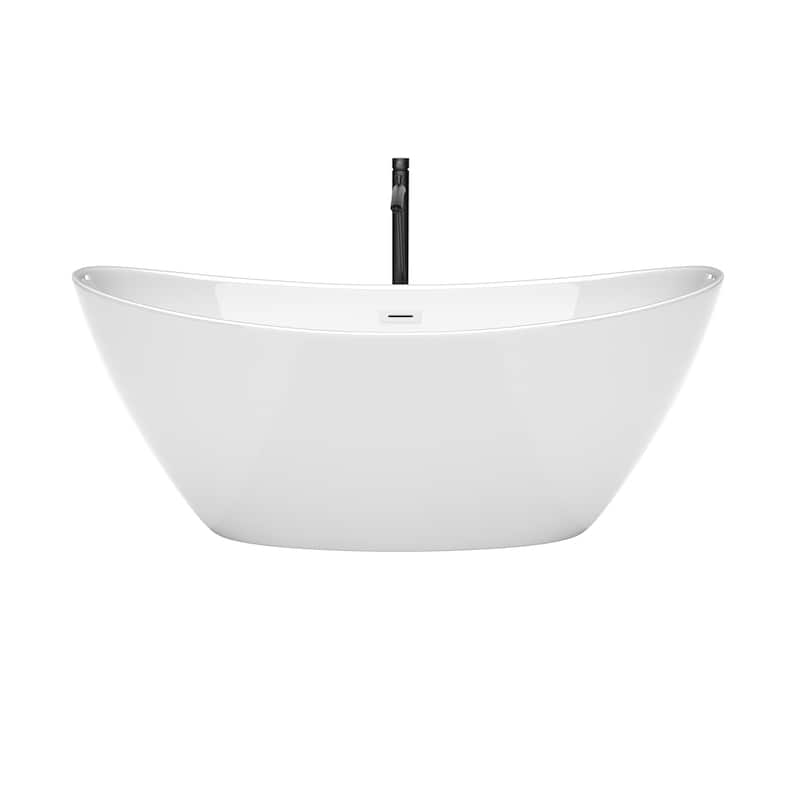 Wyndham Collection WCBTE652066-ATP Dorrit 66" Free Standing Acrylic