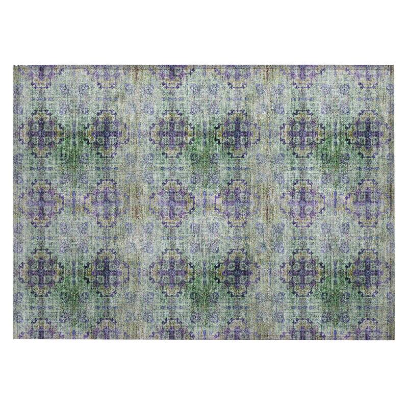 Altolu Garden-Inspired Weather Resistant Classic Meets Modern Runner Outdoor Rug