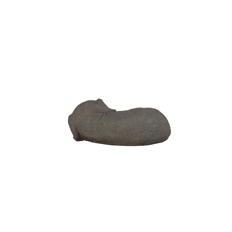 Peaceful Rest Curled Sleeping Dog Memorial Statue
