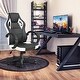 preview thumbnail 1 of 20, Modern PU Leather Gaming Office Chair, Lumbar Support Adjustable Height Computer Chair with Wheels and Swivel Task Chair White