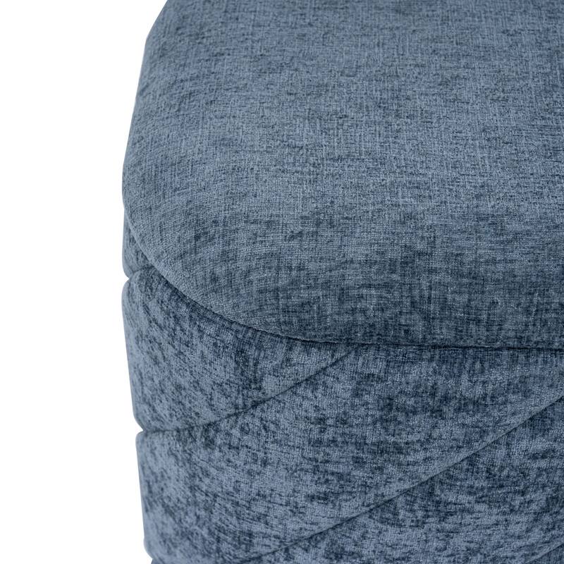 Square Diagonal Tufted Folding Storage Ottoman with Reversible Lid