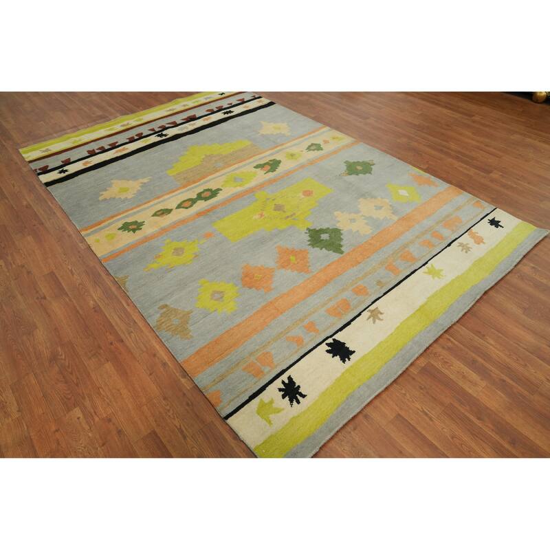 Handmade Wool Gabbeh Vegetable Dye Area Rug Handmade Carpet - 9' 1'' X 6' 0''