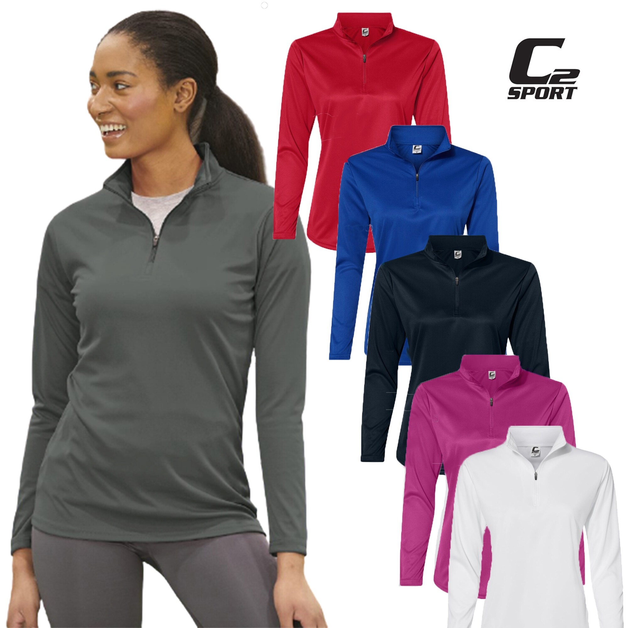 athletic half zip pullover
