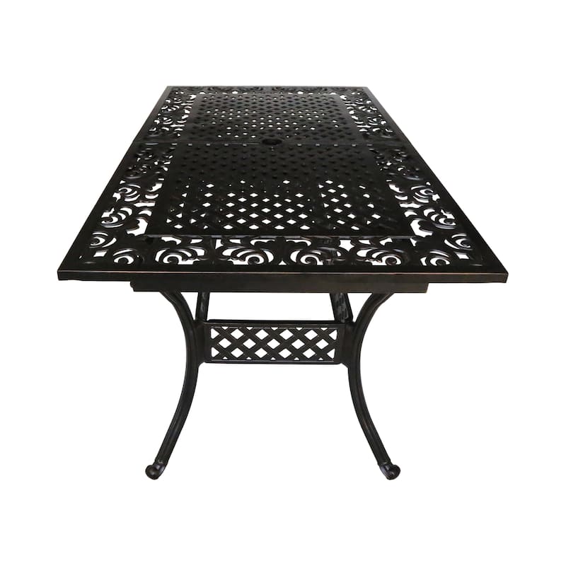 Phoenix Outdoor 64" - 81"Expandable Cast Aluminum Dining Table by Christopher Knight Home