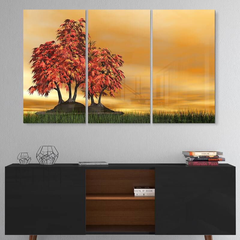 Designart 'Bonsai Landscape' Photography Metal Wall Art Bed Bath