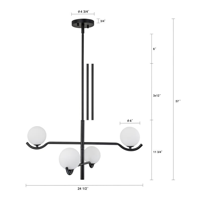 C Cattleya 4-Light /6-Light Mid-Century Chandelier Pendant Light