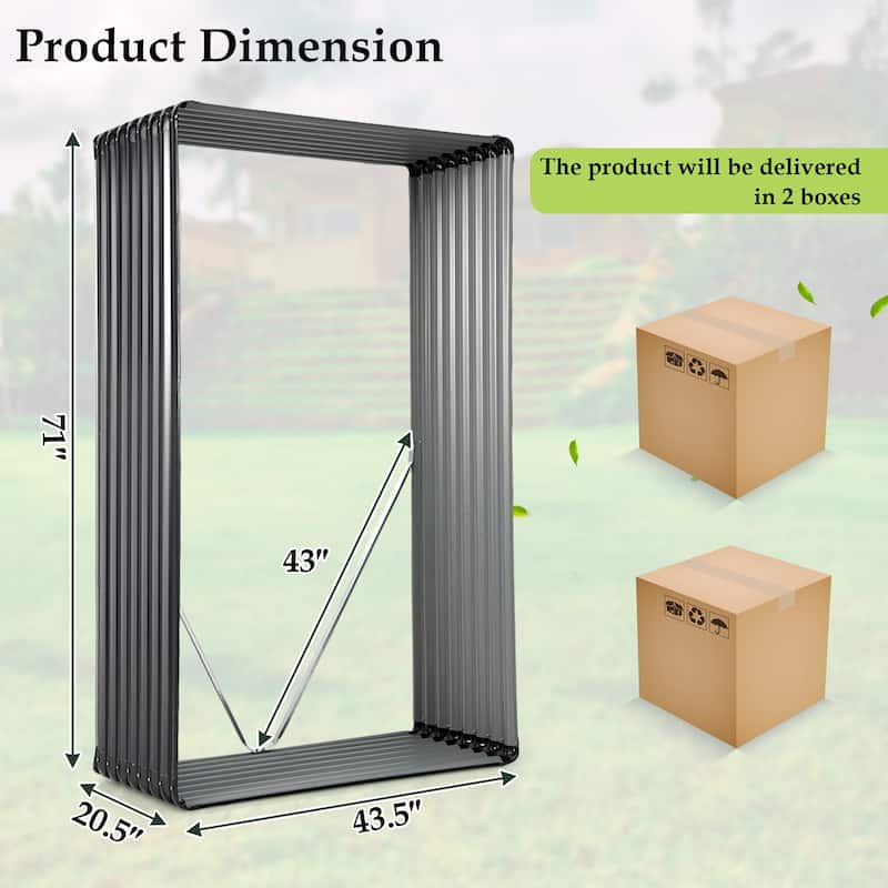 Costway 2 PCS Galvanized Raised Garden Bed Outdoor Planter Box - See Details