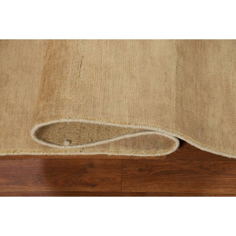 Light Brown Gabbeh Modern Rug Handmade Wool Carpet - 4'1"x 5'10"