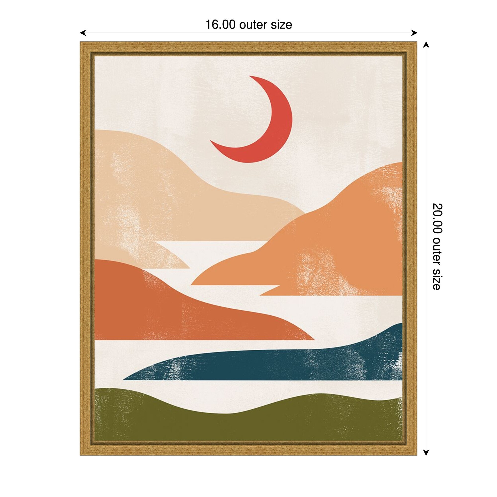 Amanti Art Deserted Day II by Grace Popp Framed Canvas Wall Art Print - Sylvie Gold