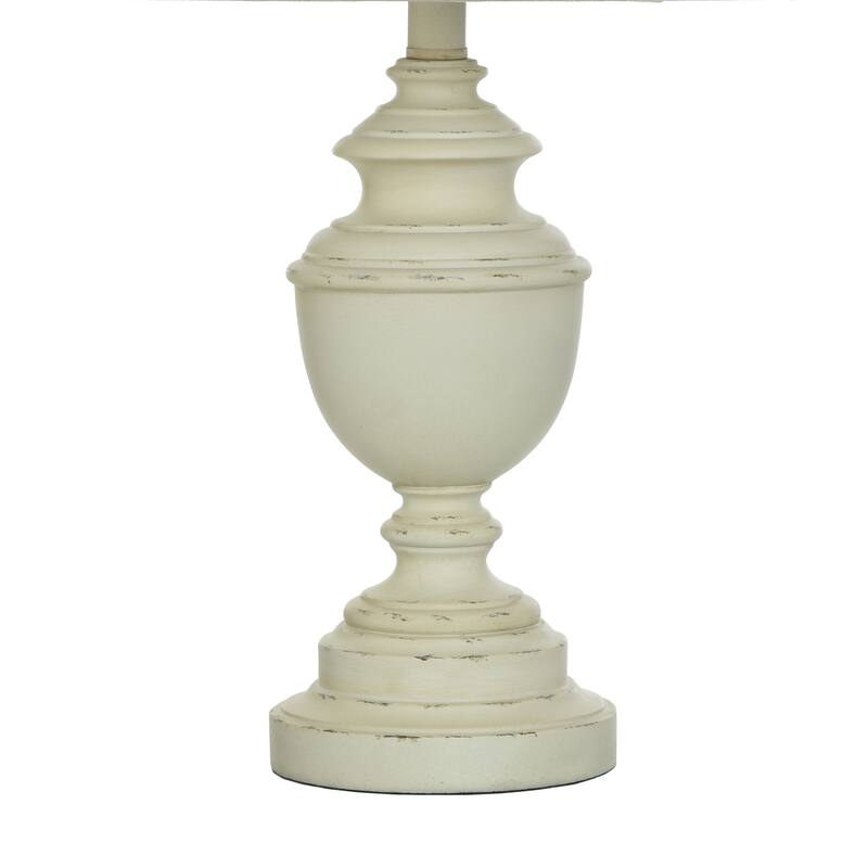 StyleCraft Marion Distressed Cream Table Lamp - Light Beige Shade