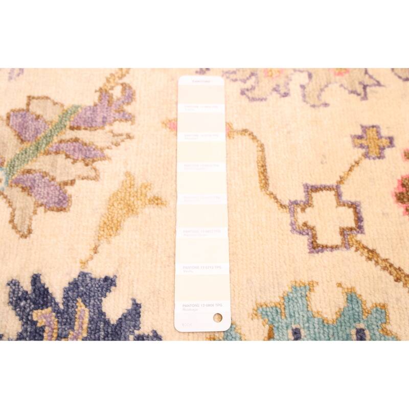 ECARPETGALLERY Hand-knotted Modern Oushak Cream Wool Rug - 7'11 x 10'0