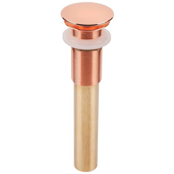 slide 2 of 3, SinkSense 1.5" Pop-Up Sink Drain in Polished Copper - No Overflow