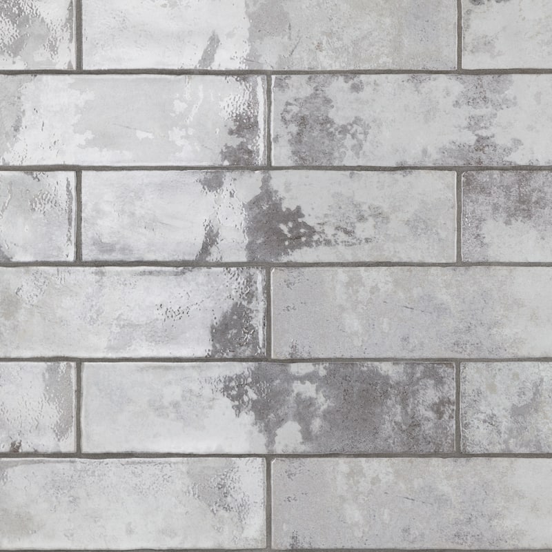 Merola Tile Biarritz Grey 3" x 12" Ceramic Wall Tile