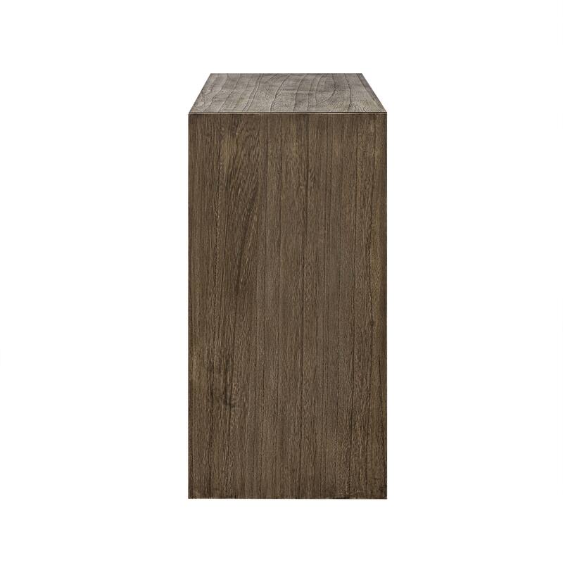 Modern Style Console Table, Striped Side Table with Paulownia Wood Veneer, for Foyer, Living Room and Entryway