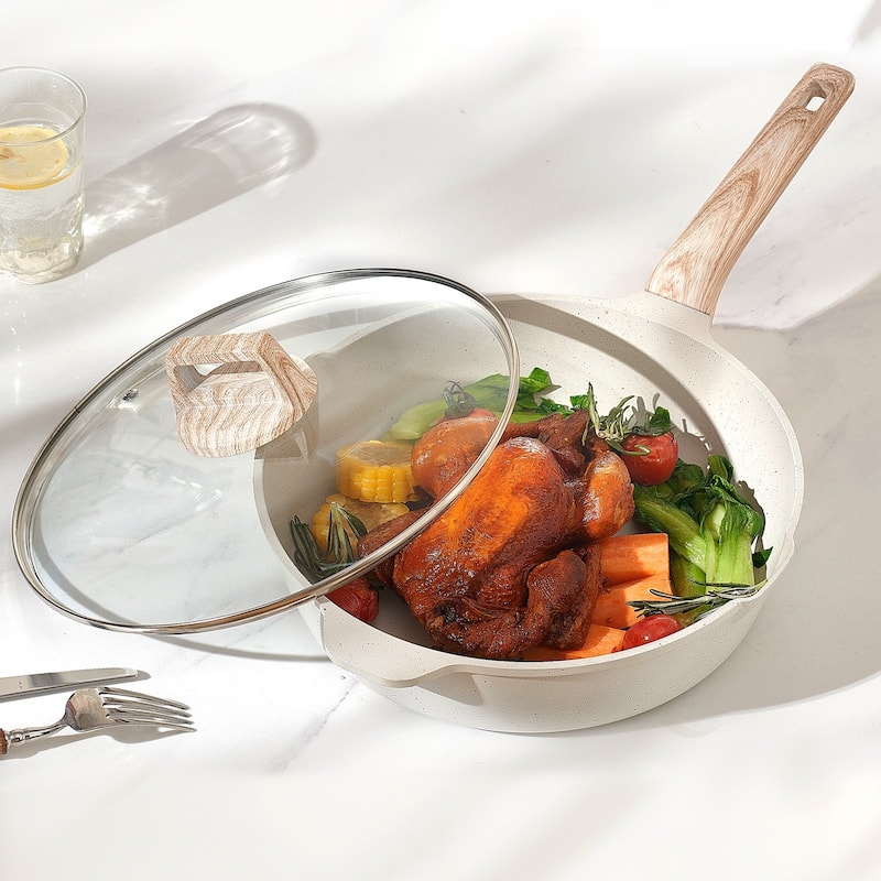 Aluminum Cookware Set with Non-Stick Pans and Lids