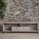 preview thumbnail 3 of 10, Celine Mid-Century Modern Faux Wood Entertainment Unit by Christopher Knight Home Gray Oak