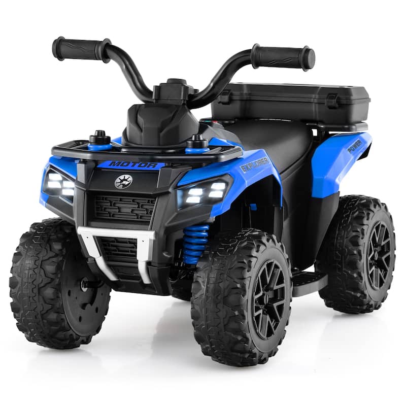 Costway 6V Toddler Ride On Electric Car ATV with Lights & Music & USB - See Details - Navy