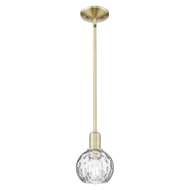 Innovations Lighting Endless Possibilities Arcadia - Athens Water Glass - 1 Light 6" Stem Hung Mini Pendant