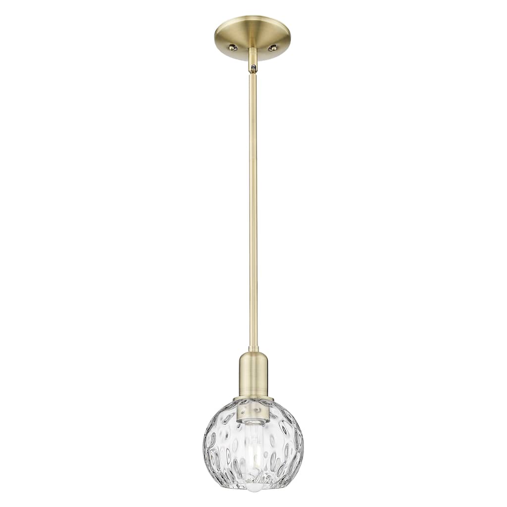 Innovations Lighting Endless Possibilities Arcadia - Athens Water Glass - 1 Light 6" Stem Hung Mini Pendant