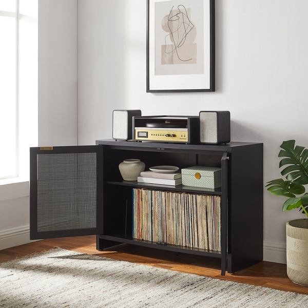 Crosley Kenji Record Player Cabinet With Vinyl Storage - Bed Bath