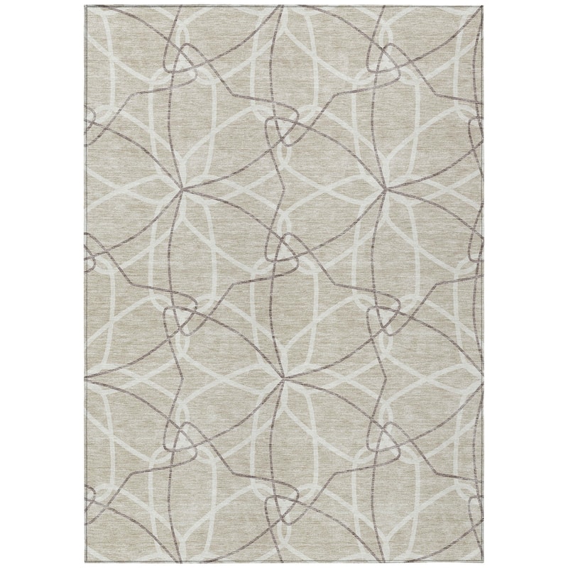 HomeRoots Geometric Modern Rectangle Outdoor Rug