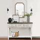 Farmhouse Distressed Wood and Metal 3-Drawer Console Table