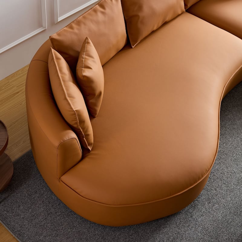 L-Shaped Leather Sectional Sofa with Chaise – Large Luxe Couch for Living Room