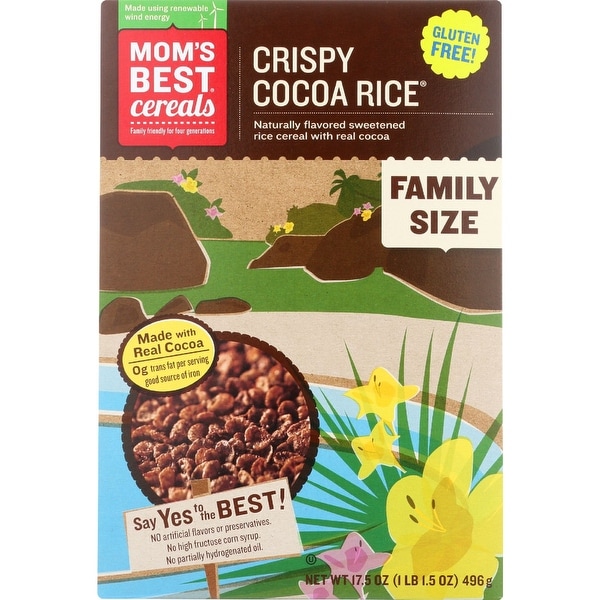 Moms Best Naturals Cereal - Crispy Cocoa Rice - 17.5 oz - case of 14